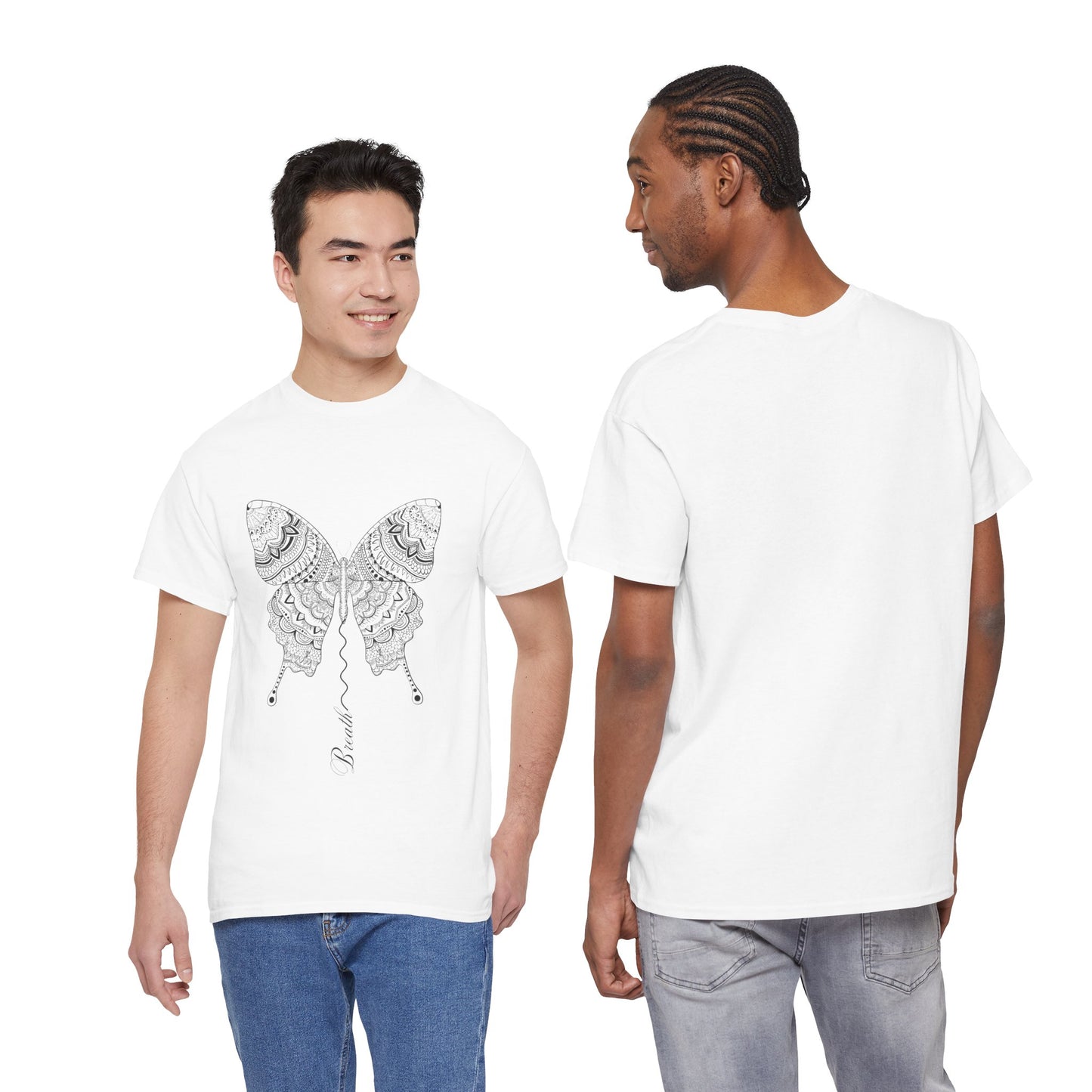 Butterfly Breath T-Shirt — Calm, Inspirational Tee for Nature Lovers