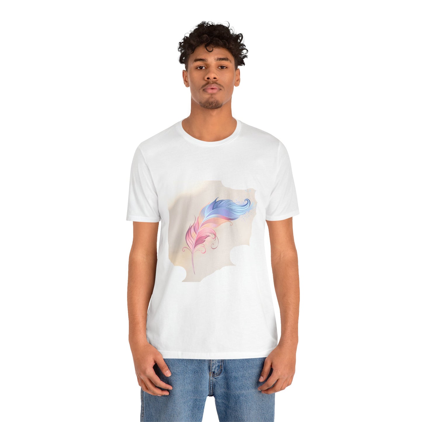 Feather Graphic T-Shirt — Lightweight Tee with Feather Design