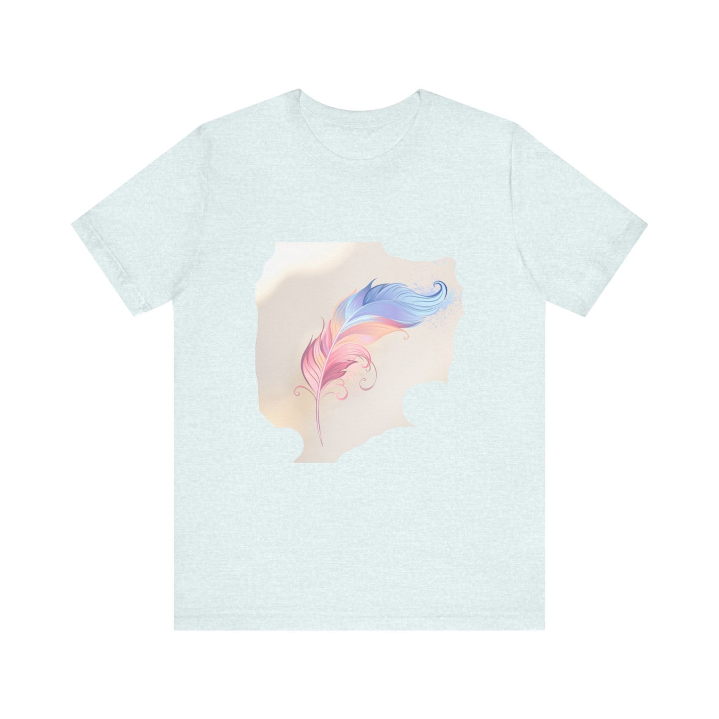 Feather Graphic T-Shirt — Lightweight Tee with Feather Design