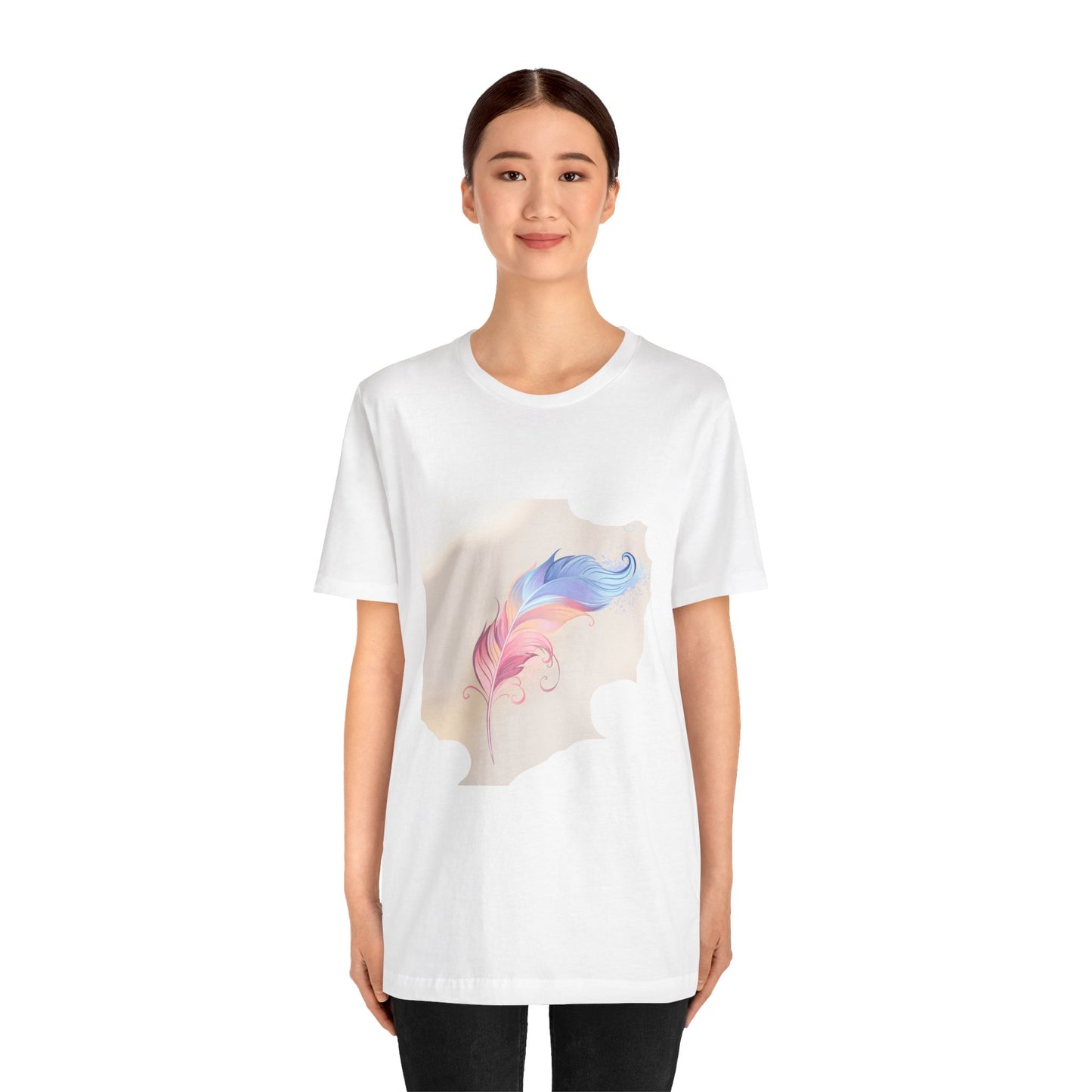 Feather Graphic T-Shirt — Lightweight Tee with Feather Design