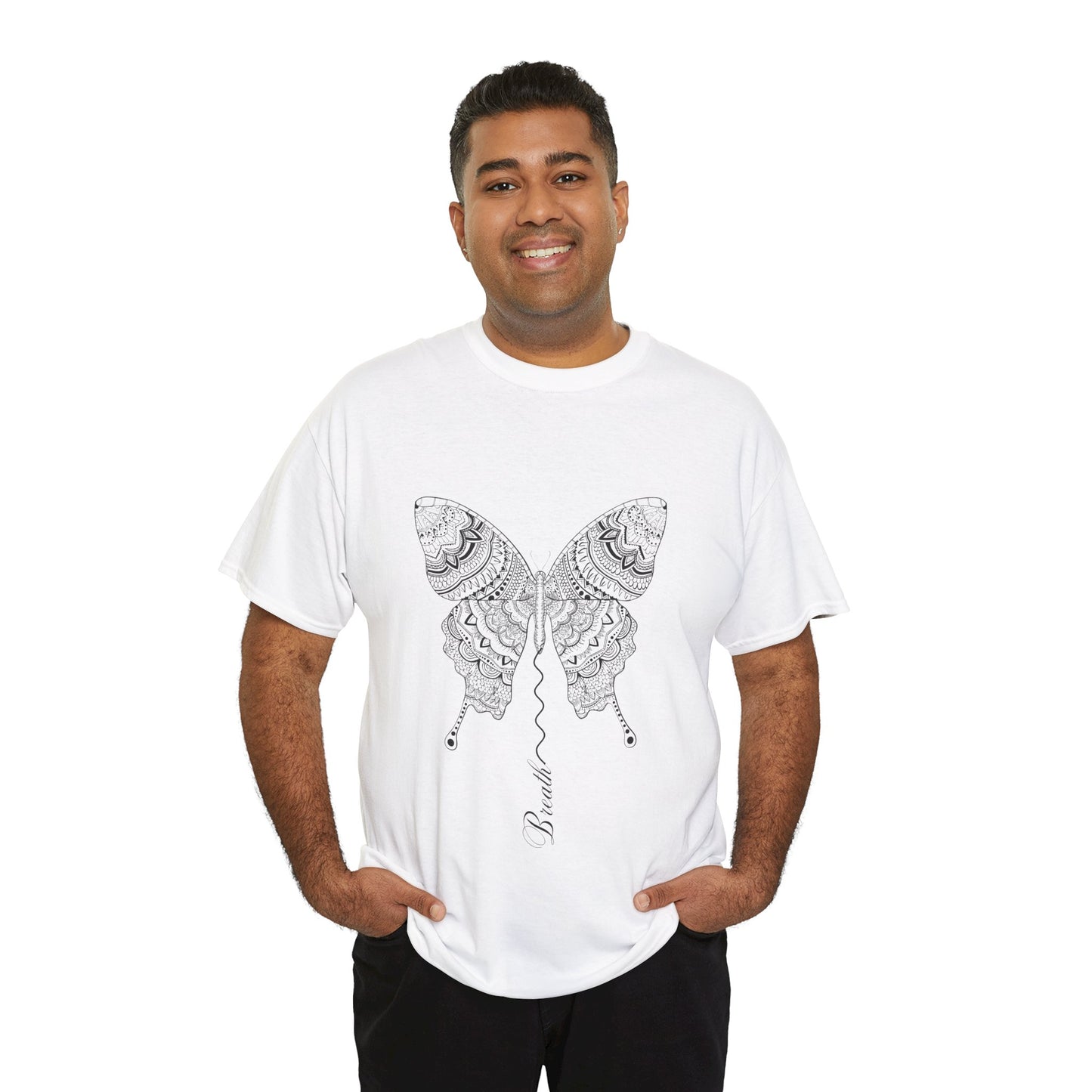 Butterfly Breath T-Shirt — Calm, Inspirational Tee for Nature Lovers