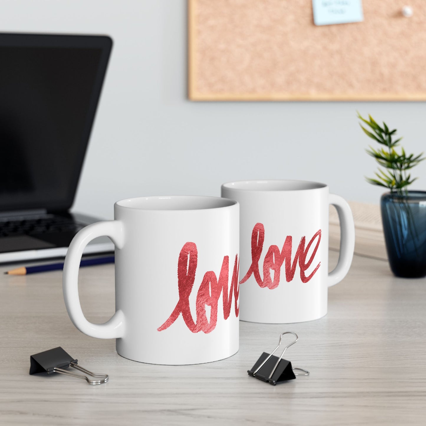 Love Ceramic Mug — 'love' Heart Design (11oz, 15oz)