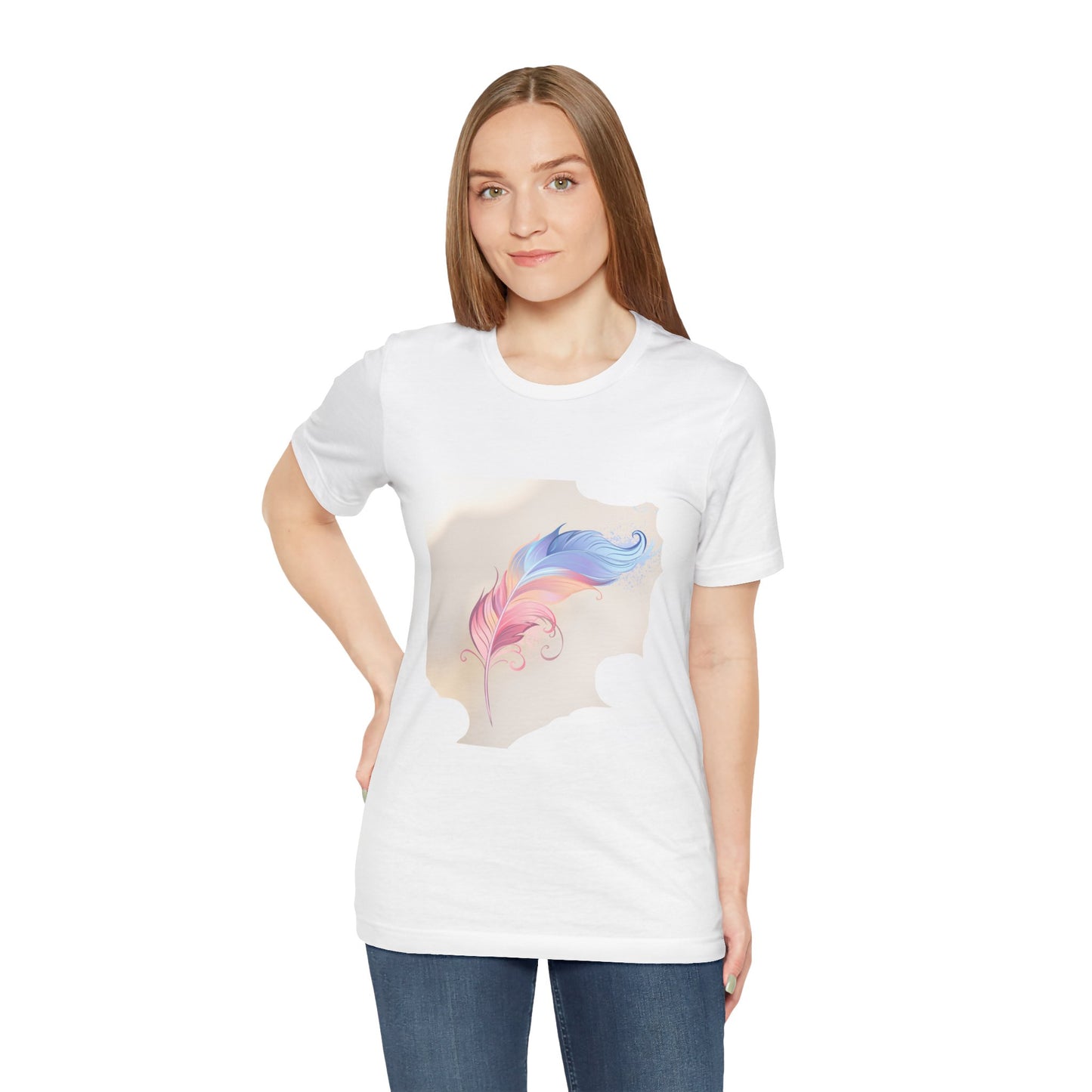 Feather Graphic T-Shirt — Lightweight Tee with Feather Design