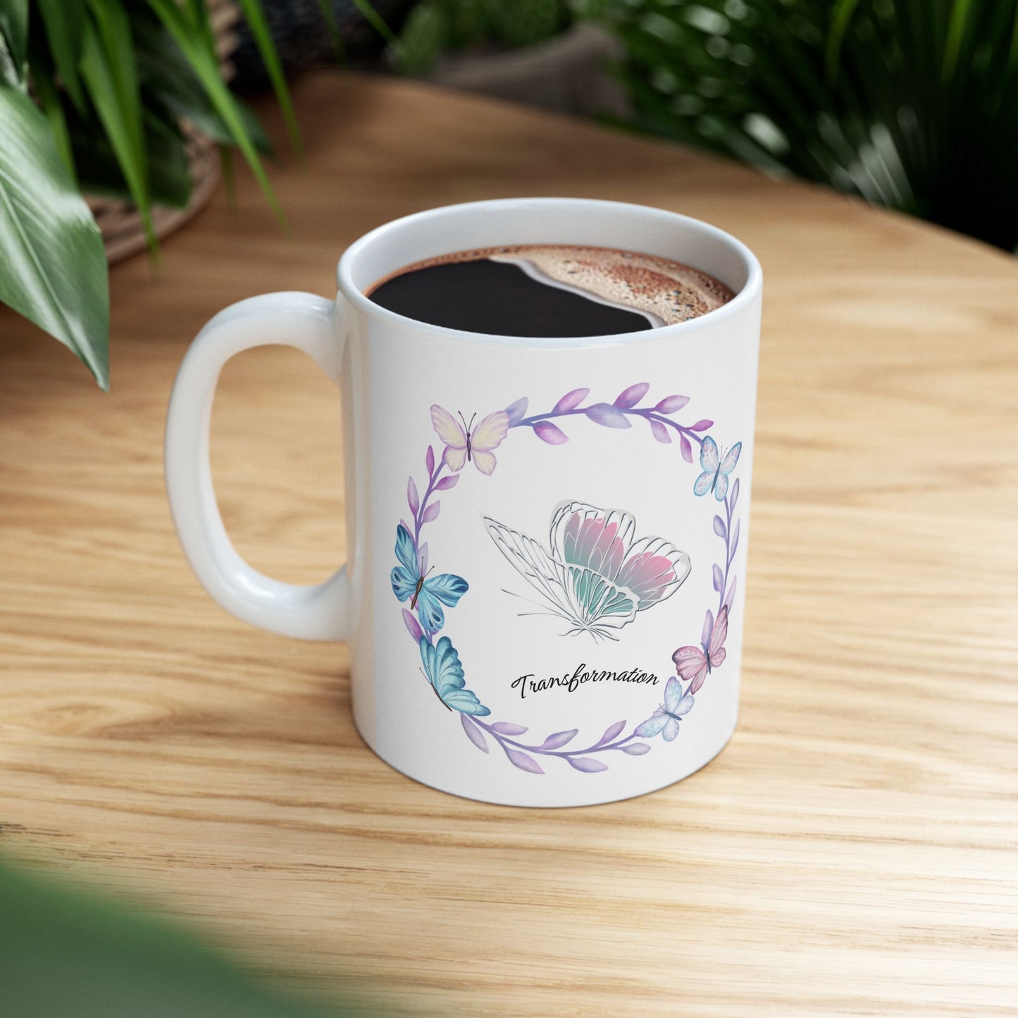 Transformation Butterfly Ceramic Mug — 11oz & 15oz Inspirational Coffee Cup