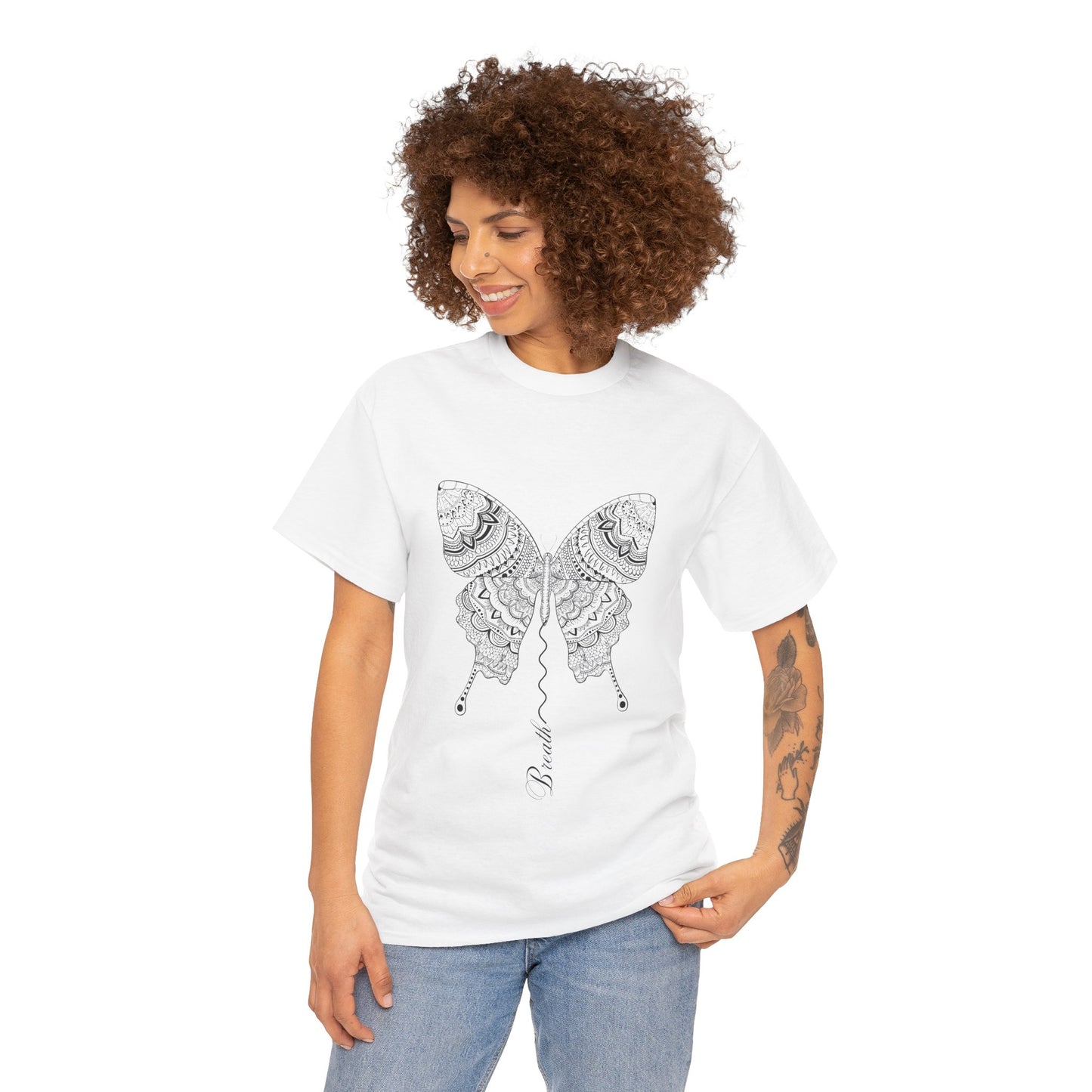 Butterfly Breath T-Shirt — Calm, Inspirational Tee for Nature Lovers