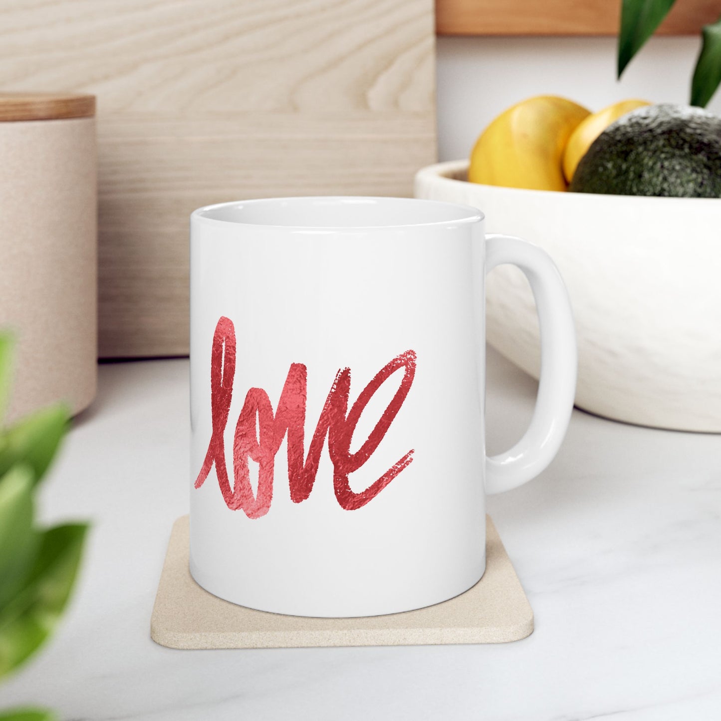 Love Ceramic Mug — 'love' Heart Design (11oz, 15oz)