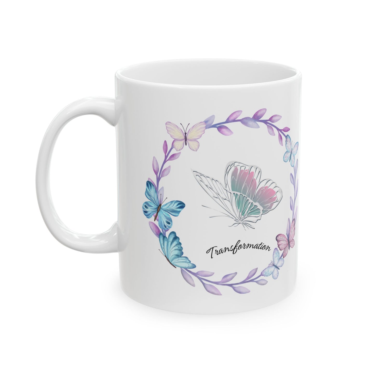 Transformation Butterfly Ceramic Mug — 11oz & 15oz Inspirational Coffee Cup