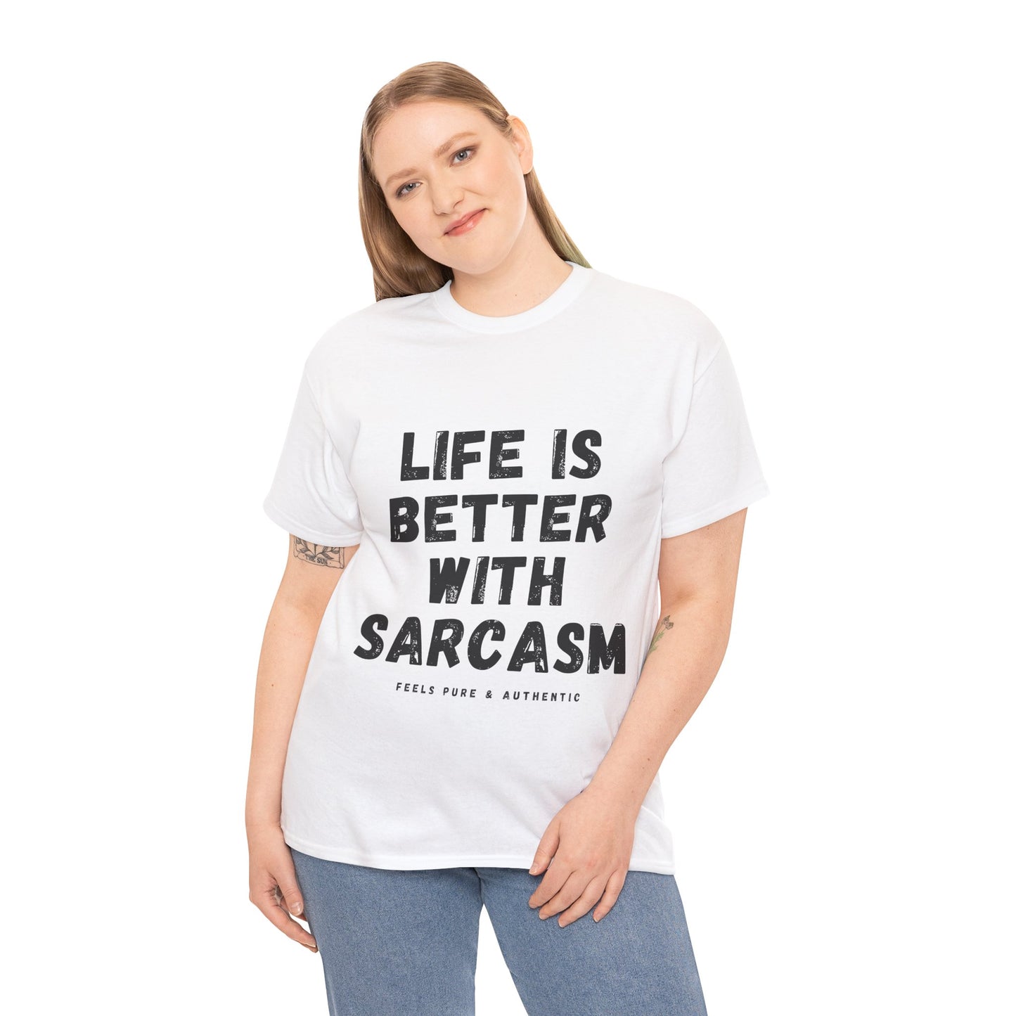 Sarcastic Quote T-Shirt — "Life Is Better With Sarcasm" Graphic Tee